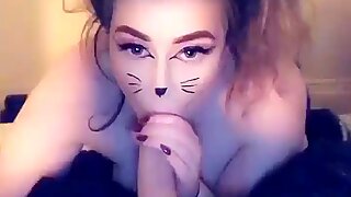Amelia Skye в CAT PLATHE-UP TRABS и ГЛУБОКИЕГЛОТЕКТКИ КОНСКИЙ ХУЙ И ДИЛДО на Snapchat